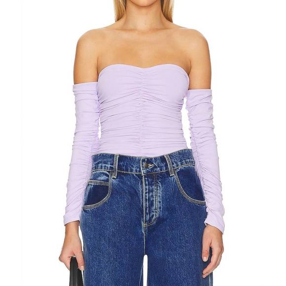 NEW ASTR evianna bodysuit in lilac - Picture 5 of 6